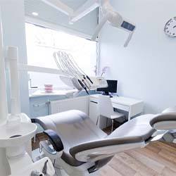 Dental chair in dental office