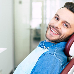 patient in flint taking oral conscious sedation medication